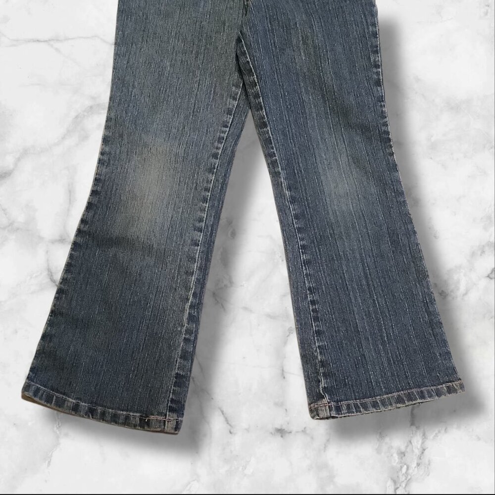 Denim Jeans Girls Size 5/6 Flare Floral Embroidery‎ Kidcore - Picture 11 of 14